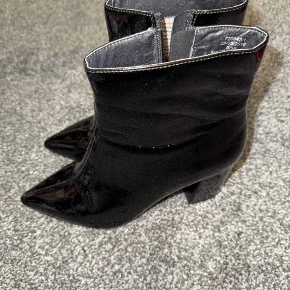 River Island Glossy Black Heeled Boots